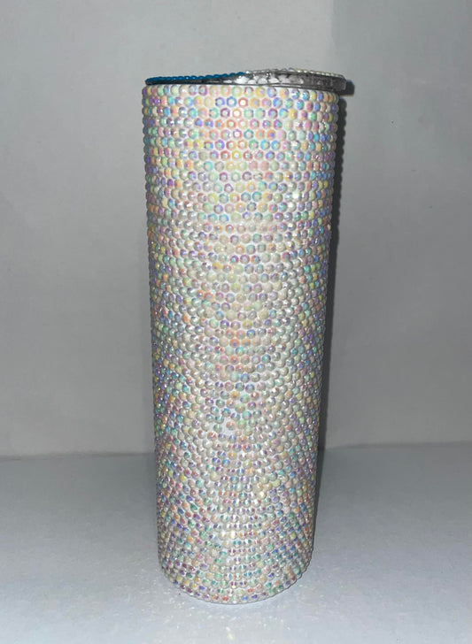 20oz custom rhinestone metal tumbler-Flat back crystals